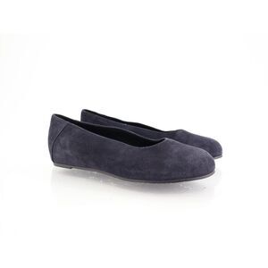 Eileen Fisher Women Una Hidden Wedge Ballet Flats Size 8.5 Navy Suede Round Toe